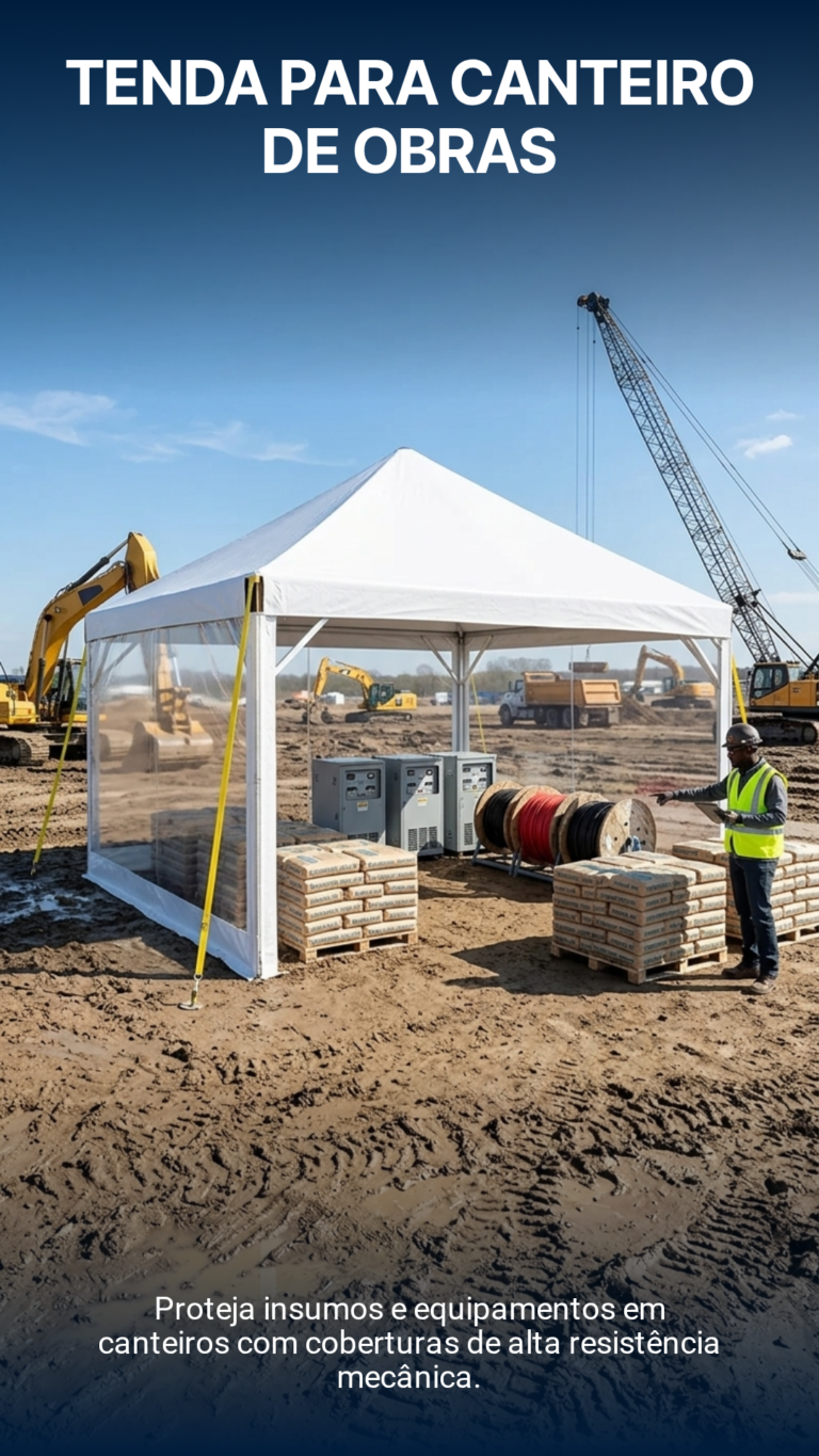 Tendas para Canteiro de Obras e Armazenamento: A Solução Inteligente que Reduz Custos, Protege Materiais e Aumenta a Produtividade